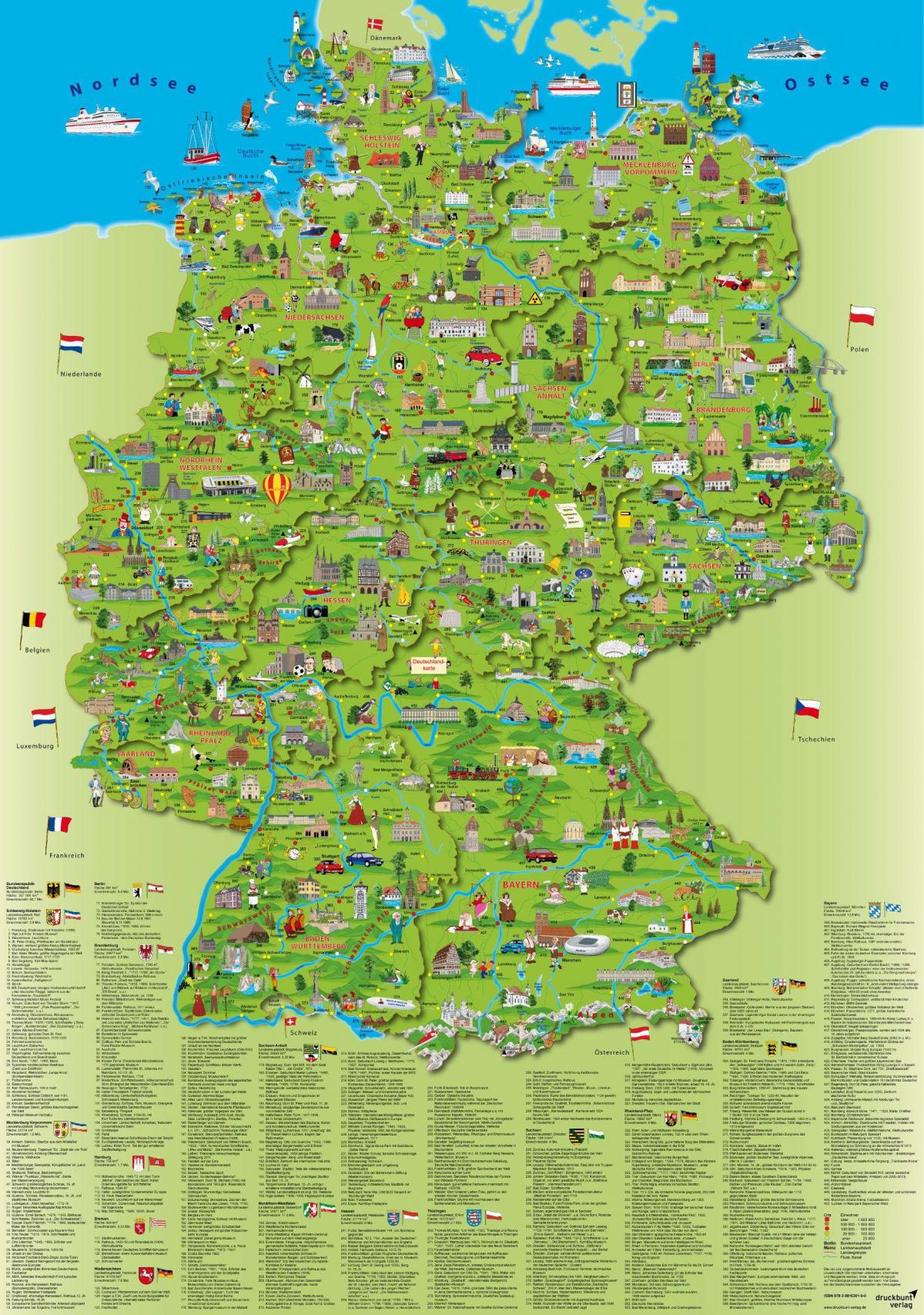 cestování Německo mapa