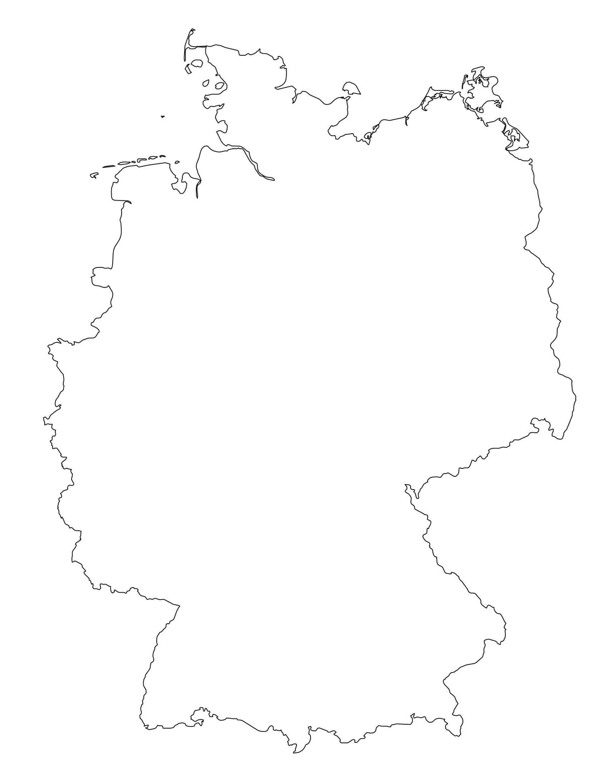 mapa Německa osnovy