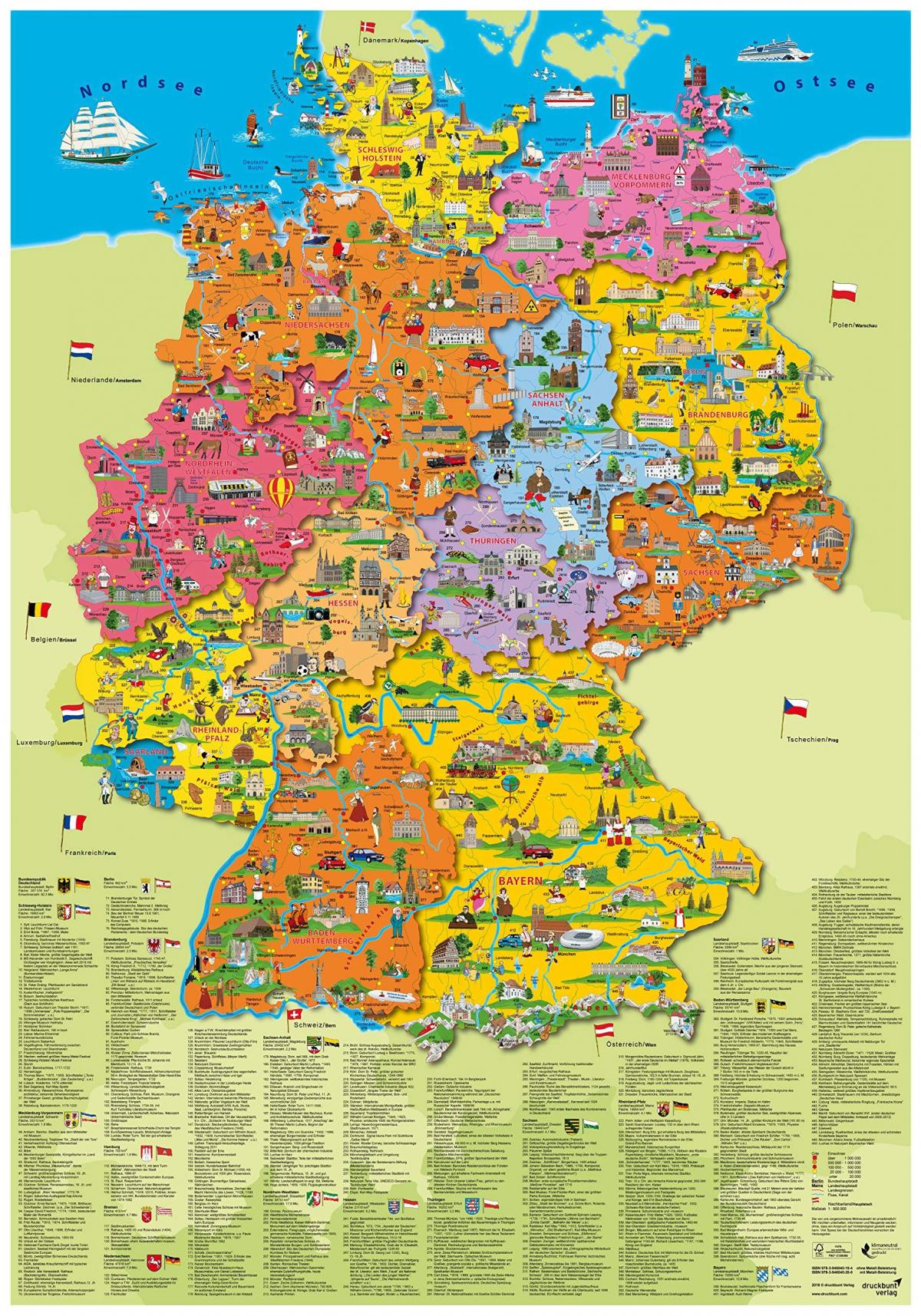 Německo atrakce mapa