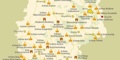 Mapa Německa hrady