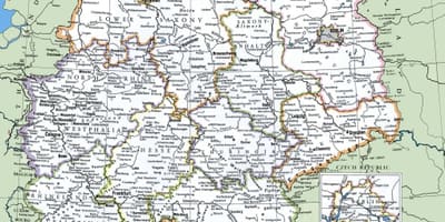 Německo, hlavní města, mapa