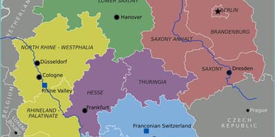 Německo na mapě