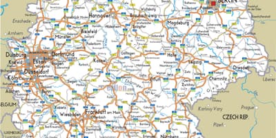 Mapa Německa dopravy