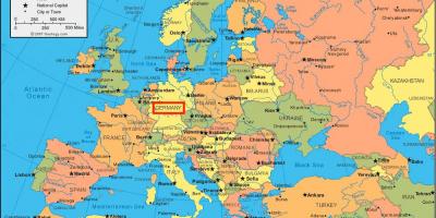 Mapa Německa a evropy